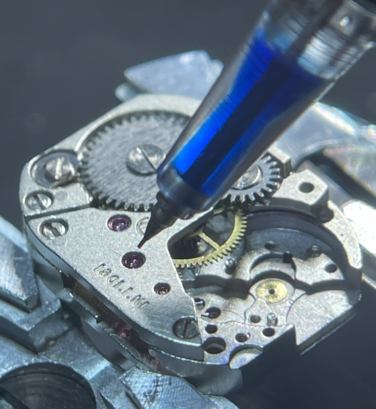 Uurwerk oliën
