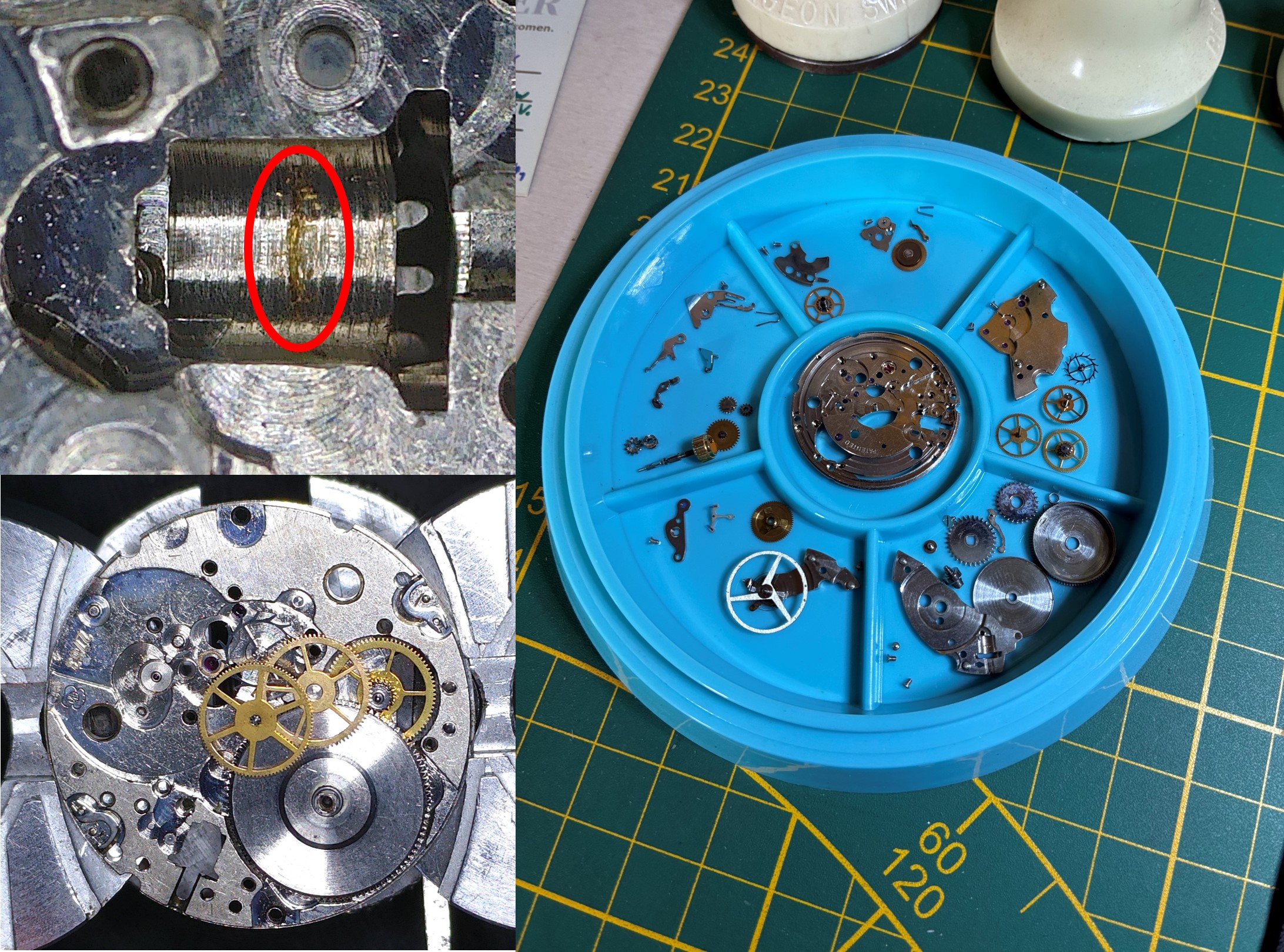 Uurwerk uit elkaar