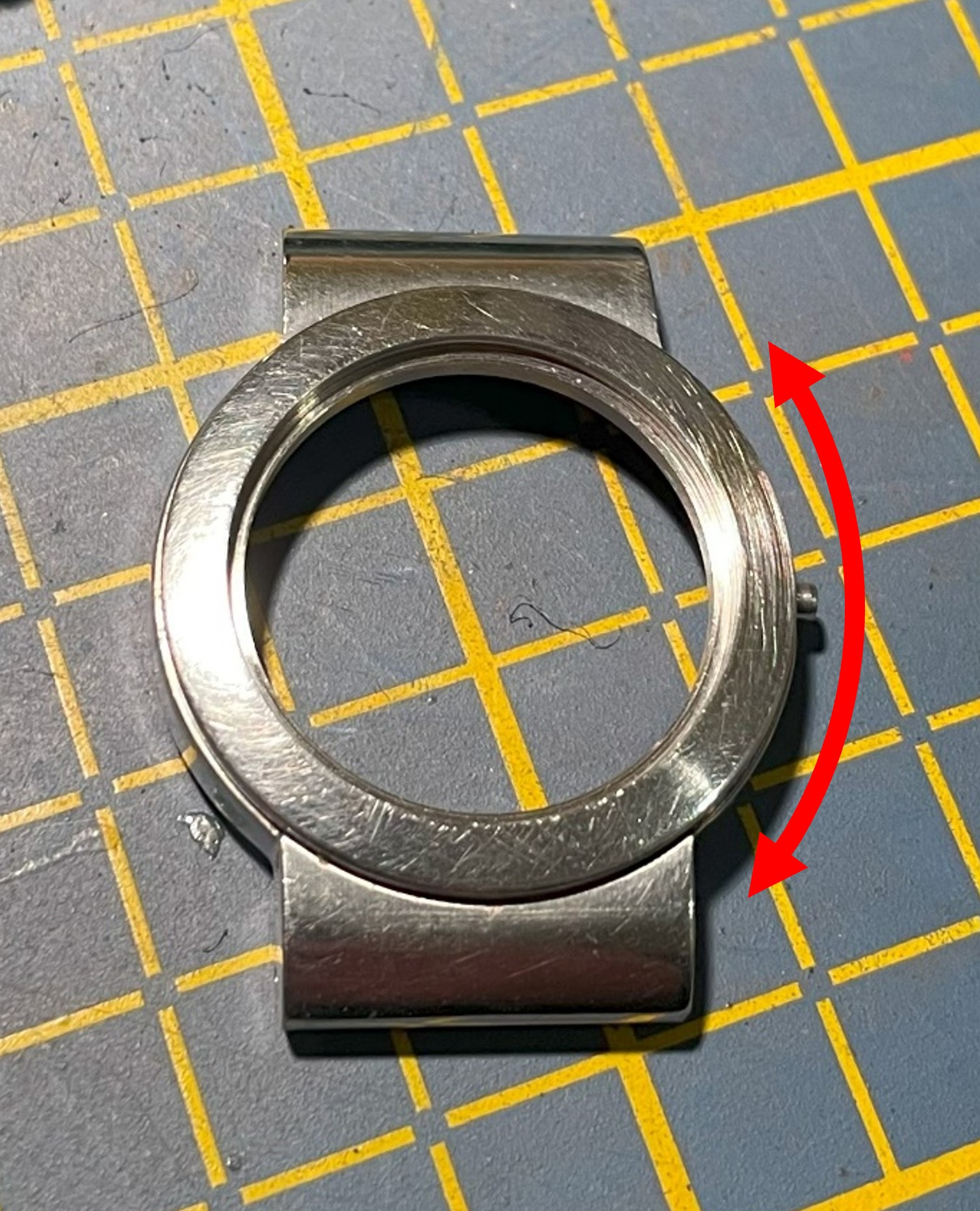 Bezel borstel richting