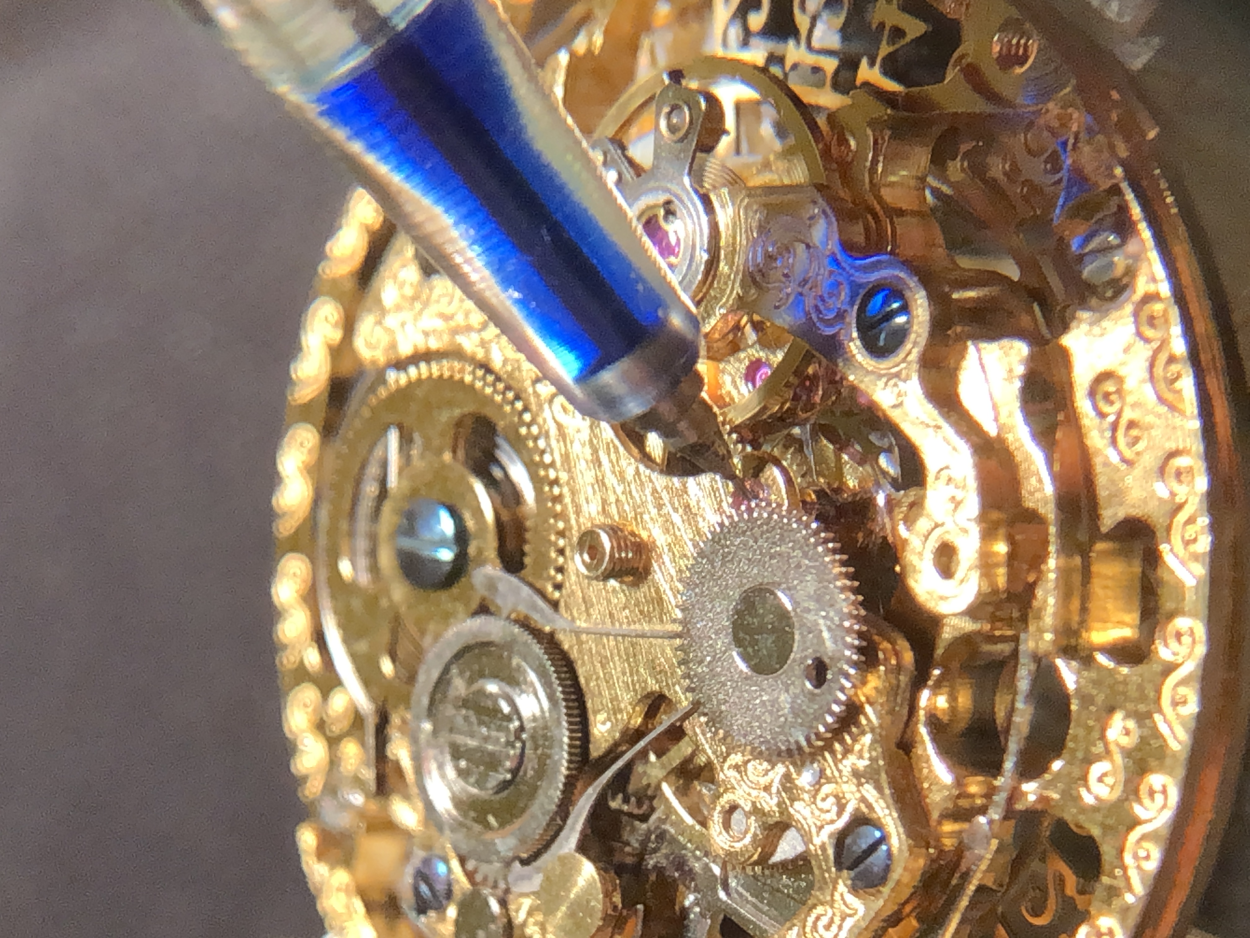 Uurwerk oliën